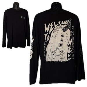 Portugal. The Man PTM Woodstock Welcome To Hell Long Sleeve T-Shirt Black Size M